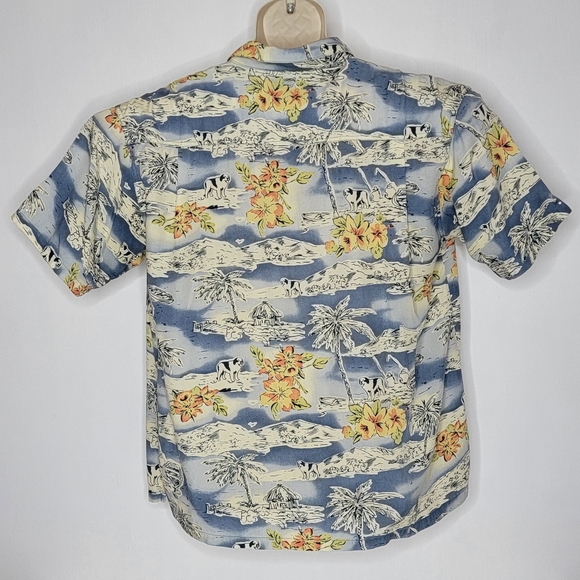 Big Dogs Hawaiian Tropical Resort Beach Floral Short Sleeve Shirt 90's Mens Lg - Picture 8 of 13